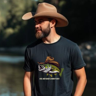 Camiseta Peixe engraçado Vestindo um chapéu-T-Shirt