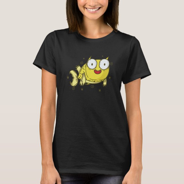 Camiseta Peixe-espada com grande Mar ou Aquário (Frente)