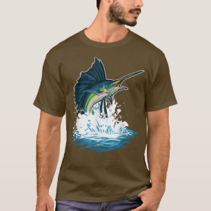 Camiseta Peixe espada de pesca no mar profundo