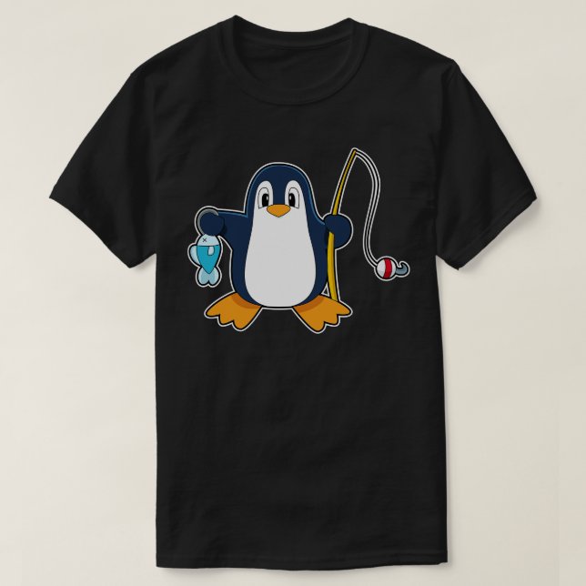 Camiseta Peixe-espada de pinguim (Frente do Design)