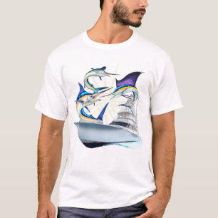 Camiseta Peixe-espada do mar - Espadim Azul, Peixe-vela, Mã