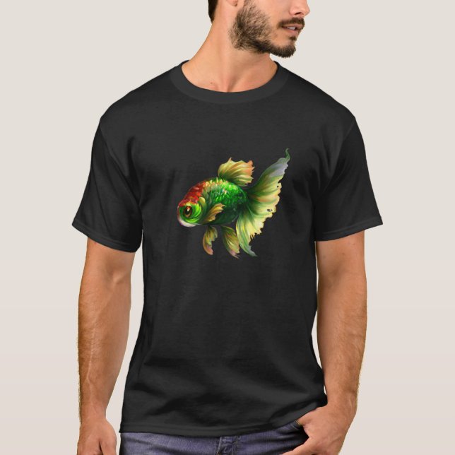 Camiseta Peixe-espinha-do-Rico verde (Frente)
