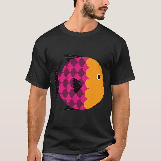 Camiseta Peixe estilizado abstrato (Frente)