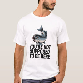 Camiseta Peixe Estranho Citação Divertida Surreal
