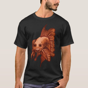 Camiseta Peixe estranho - peixe de combate siamês dourado