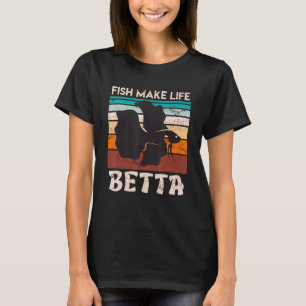 Camiseta Peixe Faz Minha Vida Betta Fish Aquarium