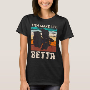 Camiseta Peixe Faz Minha Vida Betta Fish Aquarium
