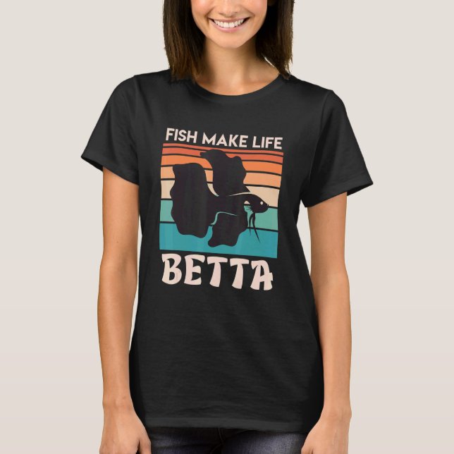 Camiseta Peixe Faz Minha Vida Betta Fish Aquarium 1 (Frente)