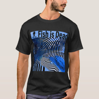 Camiseta Peixe fazendo skate no Azul ilusões
