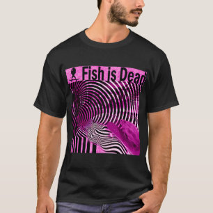 Camiseta Peixe fazendo skate no rosa ilusões