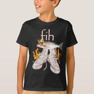 Camiseta Peixe Fih Scute Ss Cute Sss Peixe Divertido Peixe 