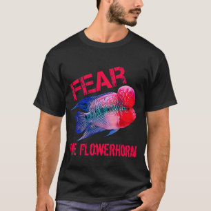 Camiseta Peixe Flowerhorn Ciclídeo Aquário Peixe Monstro En