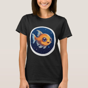 Camiseta Peixe Fofo Kawaii Boa Noite