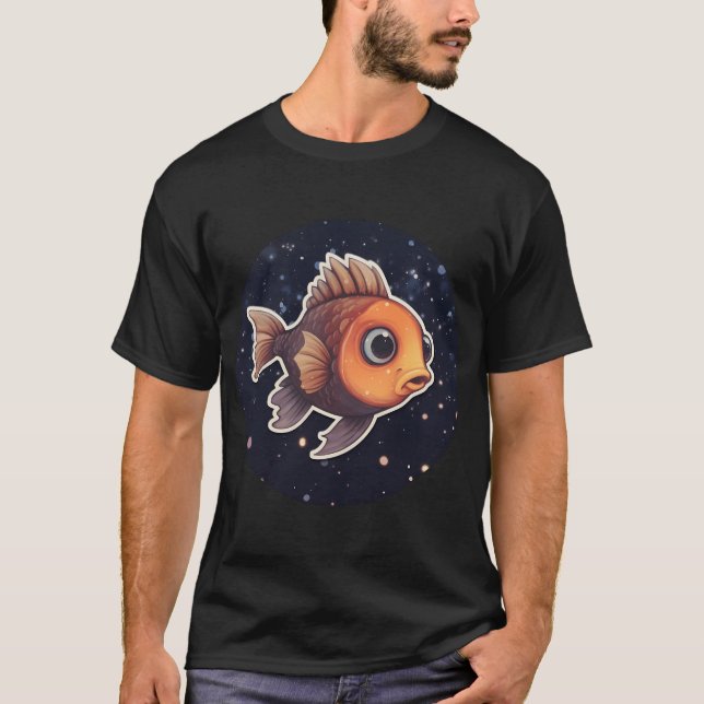 Camiseta Peixe Fofo Kawaii Boa Noite (Frente)