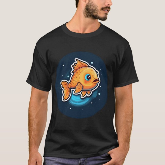 Camiseta Peixe Fofo Kawaii Boa Noite (Frente)