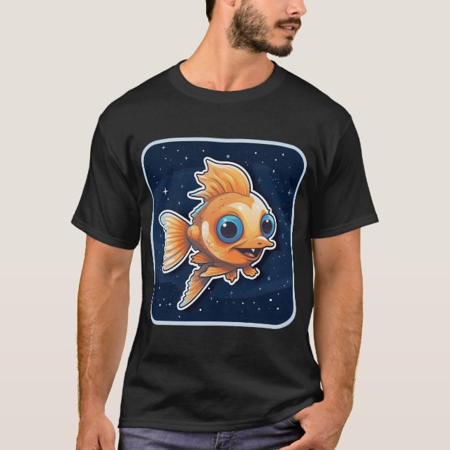 Camiseta Peixe Fofo Kawaii Boa Noite (Frente)