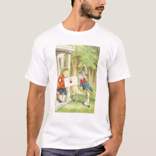 Camiseta Peixe-Footman que entrega um convite á