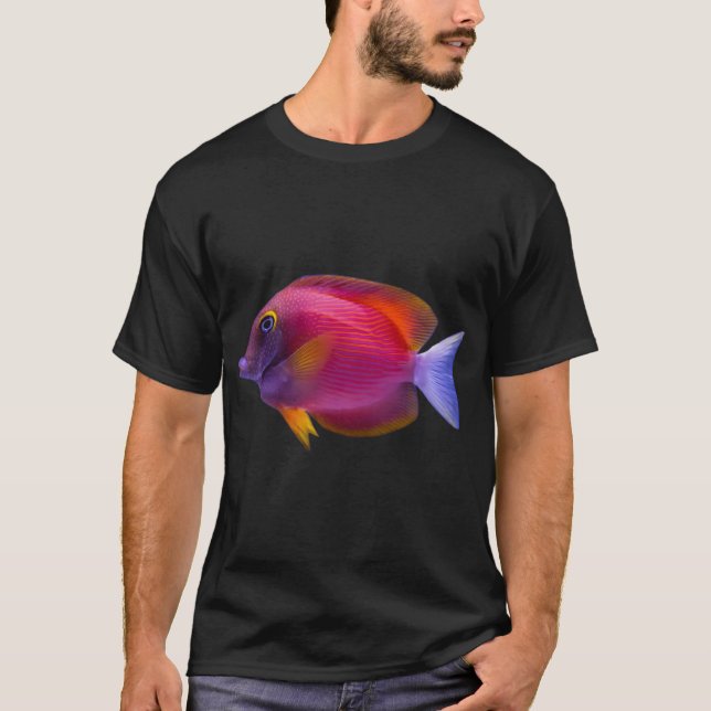 Camiseta peixe fúcsia (Frente)