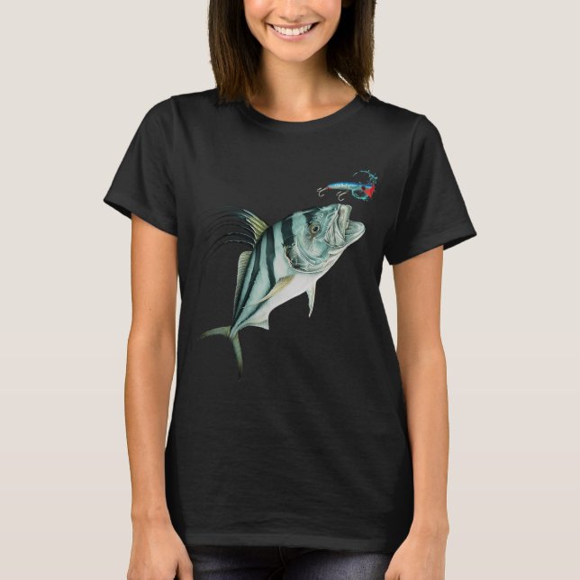 Camiseta Peixe-galo e isca de superfície (Frente)