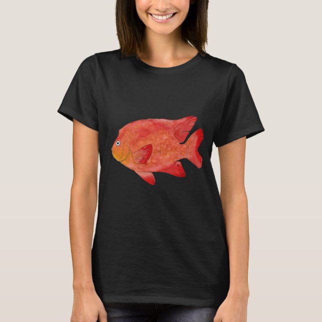 Camiseta peixe GARIBALDI-Hypsypops rubicundus (Frente)