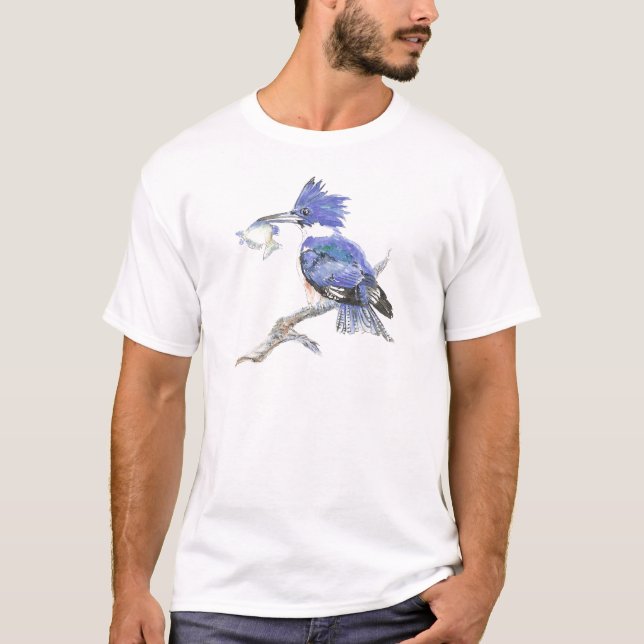 Camiseta Peixe-gato - com peixes - Coleção de Pássaros (Frente)