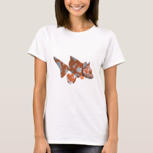 Camiseta Peixe-gato-do-mato-laranja-branco
