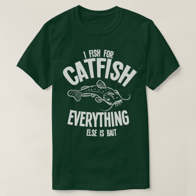 Camiseta Peixe-gato Presente Pescador de Mudcat (Frente do Design)