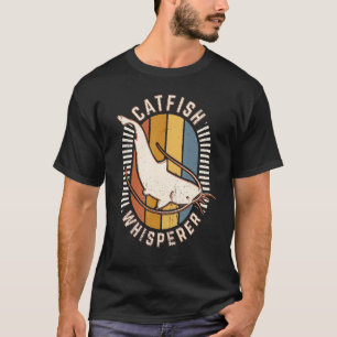 Camiseta Peixe-gato Whisperer Vintage Clássico Retro Animal