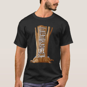 Camiseta Peixe Gênio Peixe Estúpido Citação Positiva
