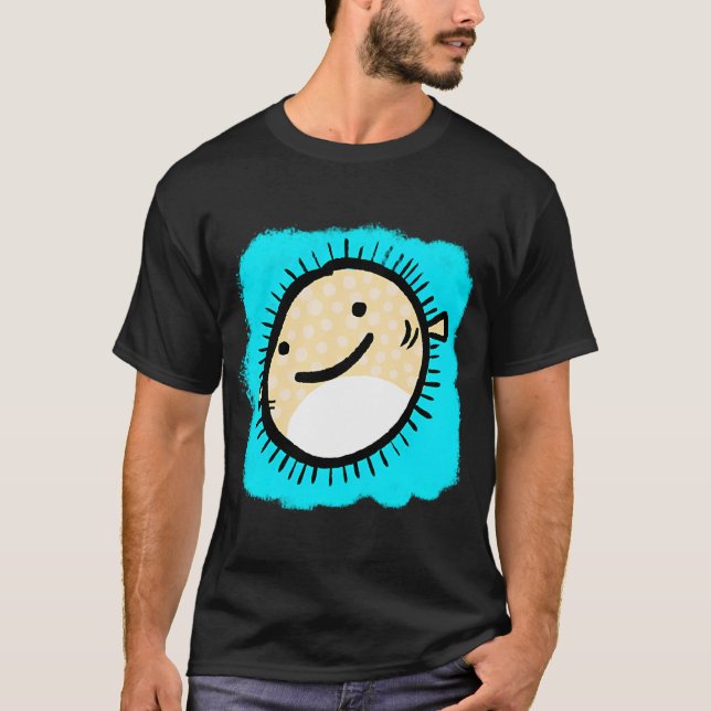 Camiseta peixe globo fofo (Frente)