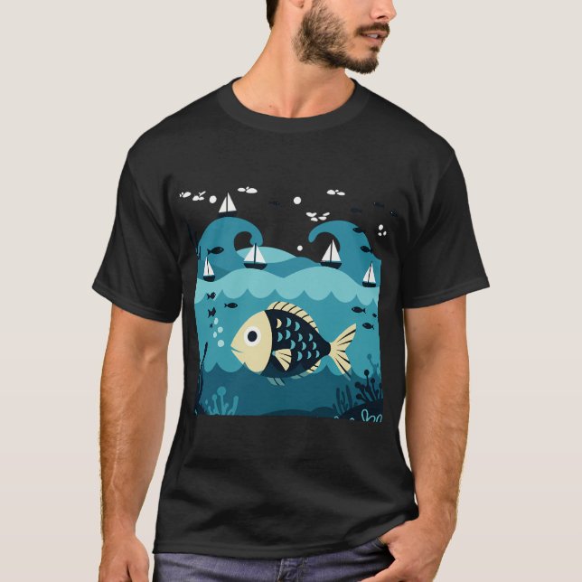 Camiseta Peixe grande e peixe pequeno (Frente)