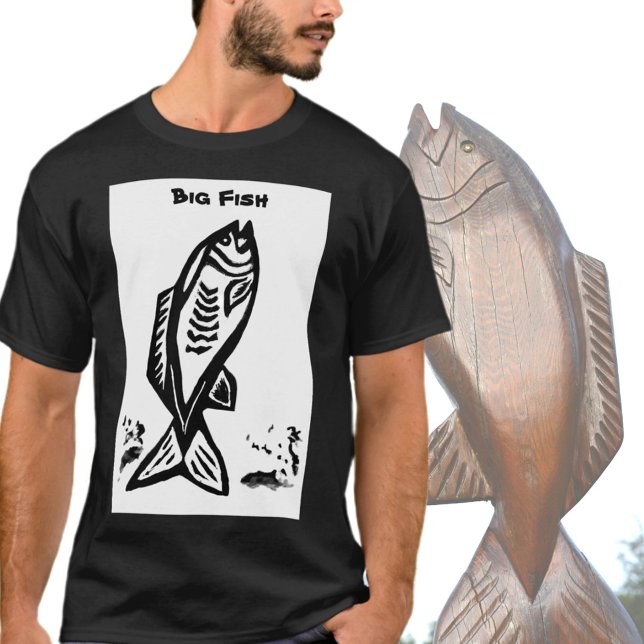 Camiseta Peixe Grande Preto e Branco (Criador carregado)