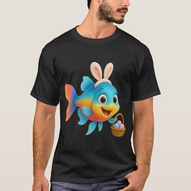 Camiseta Peixe Guppy de Páscoa (Frente)