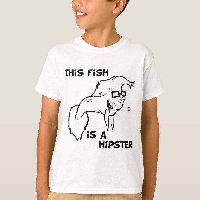 Camiseta Peixe hipster (Frente)