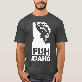 Camiseta Peixe Idaho Pesca Gráfico Funny Roupa
