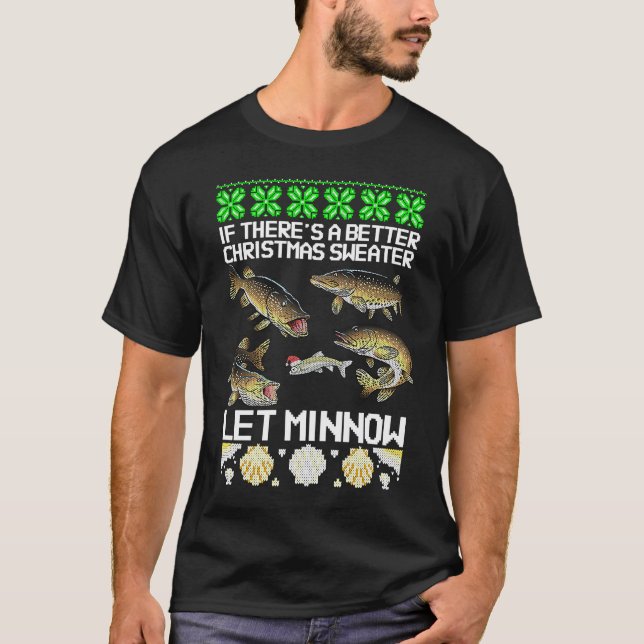 Camiseta Peixe Isca Piada Lúcio Natal Peixe Branco (Frente)