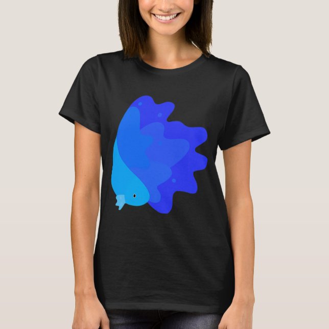 Camiseta Peixe Kawaii,design de peixe fofo (Frente)