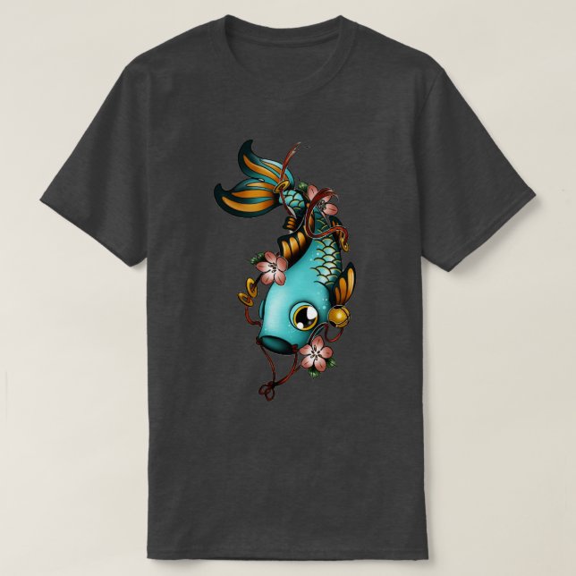 Camiseta peixe koi (Frente do Design)
