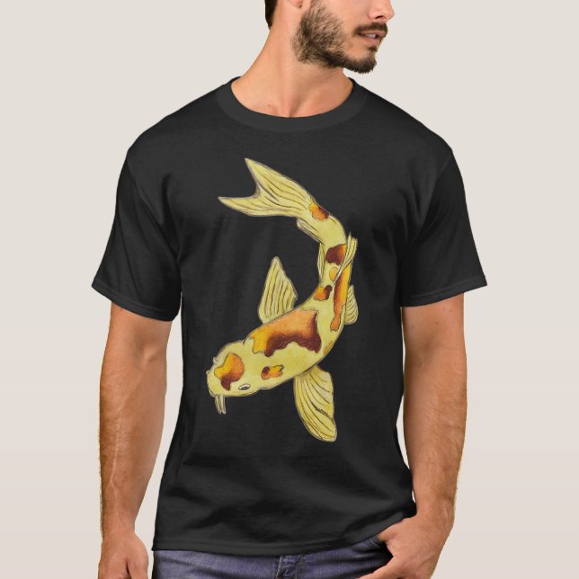 Camiseta Peixe Koi Amarelo (Frente)