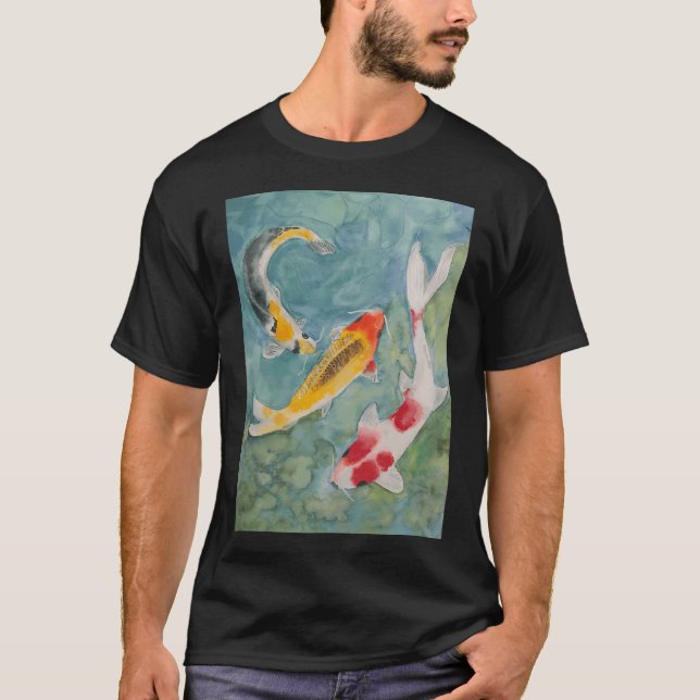 Camiseta Peixe Koi Aquarela (Frente)