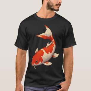 Camiseta Peixe Koi - Arte Pixel - Gráficos 8bit 16bit