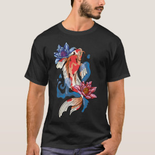Camiseta peixe koi asiático