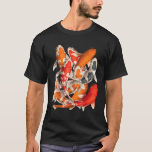 Camiseta Peixe Koi Asiático Japonês Carpa Arte Nishikigoi