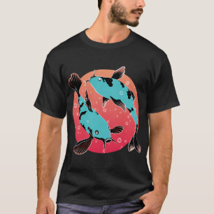 Camiseta Peixe Koi Azul Japonês