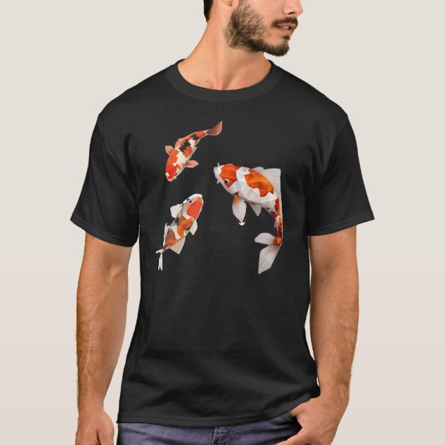 Camiseta Peixe Koi. Beleza do Carpa Japonês (Frente)