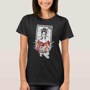 Camiseta Peixe Koi com Geisha e Koi Japonês com Japonês