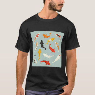 Camiseta Peixe Koi Dourado
