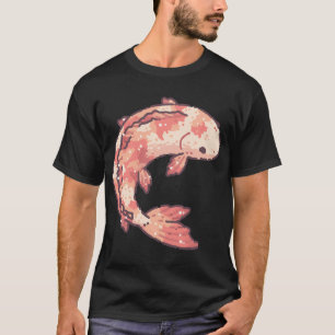 Camiseta Peixe Koi, ilustração em aquarela pastel