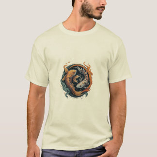 Camiseta peixe koi japonês