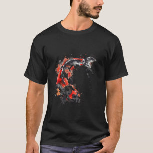 Camiseta Peixe Koi Japonês Koi Carpa Peixe Colorido Asiátic